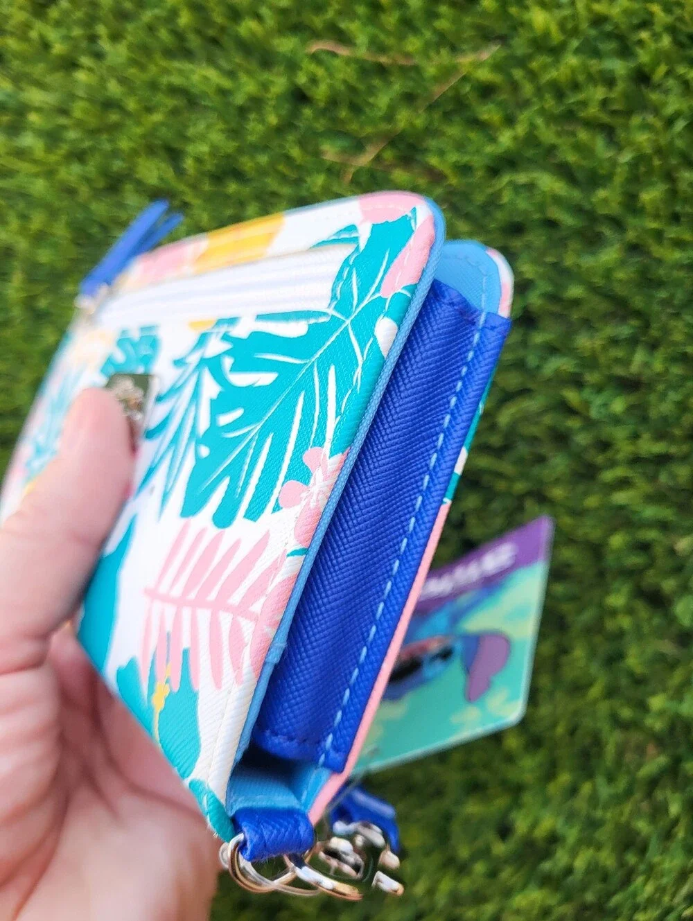 Disney Lilo & Stitch Tropical Zip Wallet - Teal, Yellow, Pink